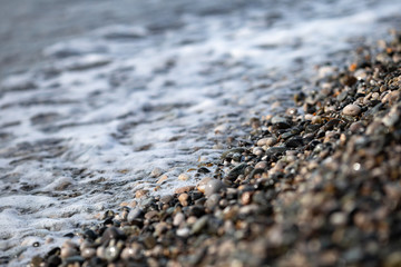 stones on the sea coast closeup