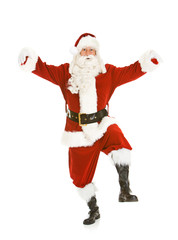 Christmas: Santa Gets Ready To Do Karate Kick