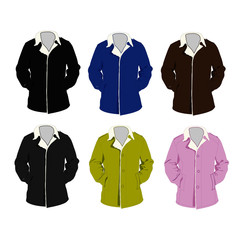 sheepskin coat set different colors