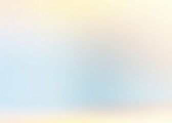Light yellow blue 3d background. Empty room. Fantastic pastel studio. Bright shine.