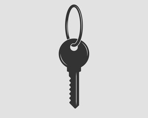 Key icon vector. Keys symbol flat design.