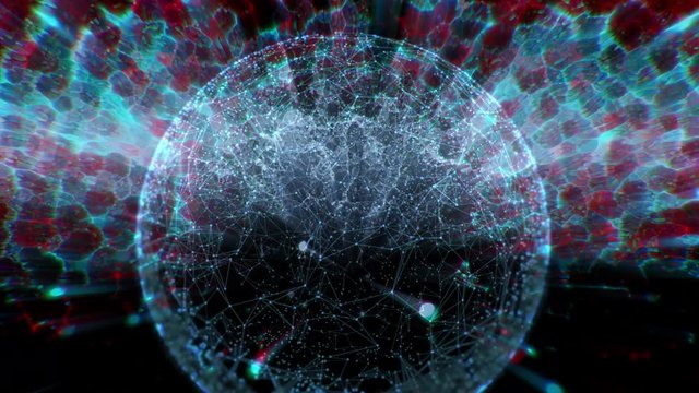 Magic crystal ball. Technology Beautiful Loop Animation