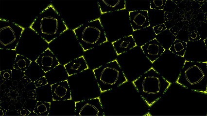 Ornate geometric pattern and abstract colored background