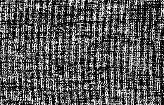 Vector fabric texture. Distressed texture of weaving fabric. Grunge background. Abstract halftone vector illustration. Overlay to create interesting effect and depth. Black isolated on white. EPS10.