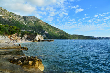piękne wybrzeże w Chorwacji, morze Adriatyckie - obrazy, fototapety, plakaty