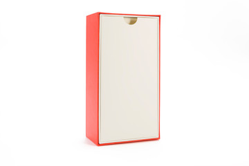 Open box from a mobile phone on a white background