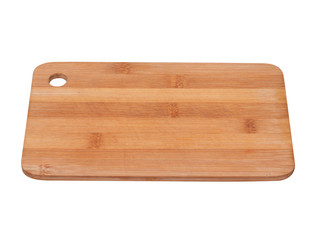 Cutting kitchen board on white background
