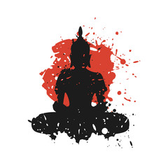 Design of budha art illustration