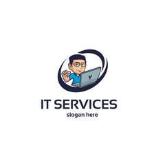 IT services character logo