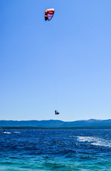 Beach Zlatni Rat Kitesurfing.