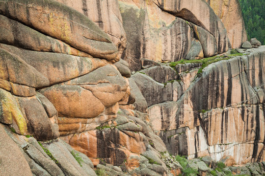 High granite rock cliffs in Lost Creek Wilderness