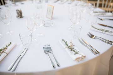 Table setting for an celebration event.