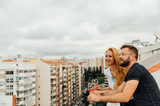 Man and Woman on a Rooftop
