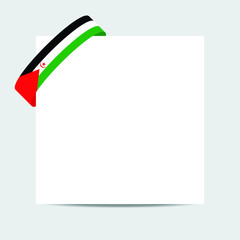 Sahrawi Arab Democratic Republic flag. Sahrawi Arab Democratic Republic patriotic banner with space for text. Happy Independent Day. Template of greeting card, 
