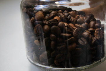 Coffee beans in a jar