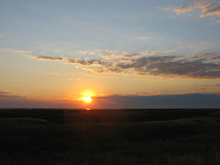 Sunset at Syvash lake