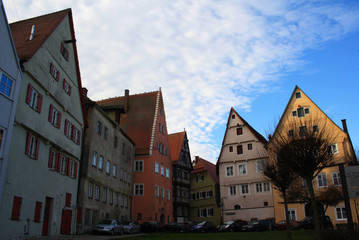 Fototapeta na wymiar Houses in Nördlingen