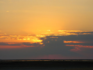 Obraz premium Sunset at Syvash lake