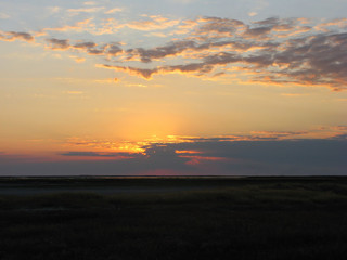 Fototapeta premium Sunset at Syvash lake