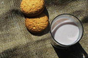 Cookies on a piece of cloth