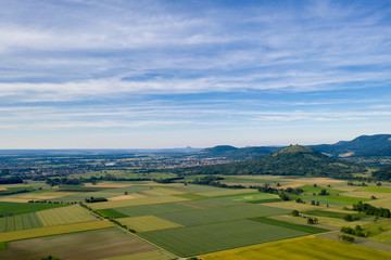 Naklejka premium Felder - Wald - Wiesen - Luftaufnahme