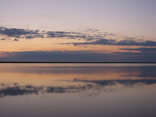 Sunset at Syvash lake