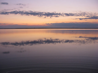 Sunset at Syvash lake