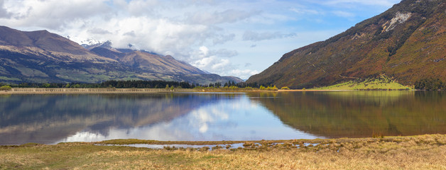Diamond lake near Kinloch, Otago, New Zealand