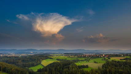 Obraz premium Felder - Wald - Wiesen - Luftaufnahmen
