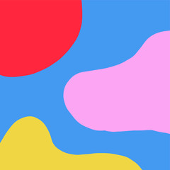 Bright vector abstraction. Abstract background with different geometric shapes. Simple colorful image