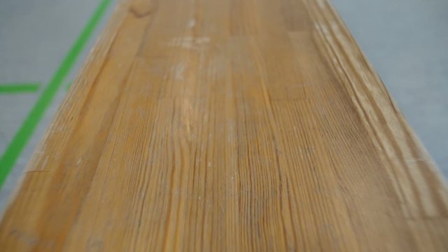 wooden bench in slow motion