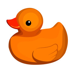 bathroom duck realistic vector illustration isolated