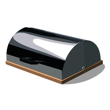 recommend clip art: Breadbox realistic vector illustration isolated