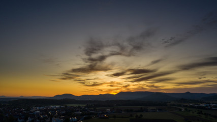 Sonnenaufgang im Schwäbischen Alb Vorland