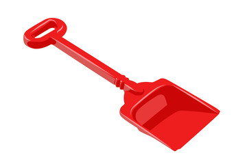 toy shovel realistic vector illustration isolated