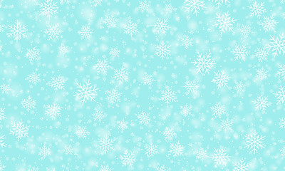 Falling snow background. Vector illustration