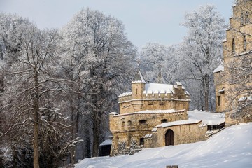Schloss Lichtenstein im tiefsten Winter
