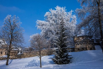 Schloss Lichtenstein im tiefsten Winter