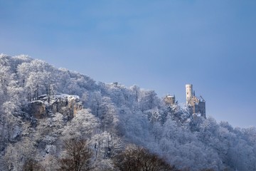 Schloss Lichtenstein im tiefsten Winter