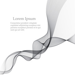 Abstract vector background, gray waved lines for brochure, website, flyer design.