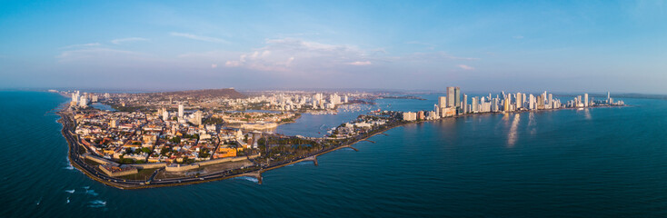 Fototapeta na wymiar Panorama Cartagena, Colombia