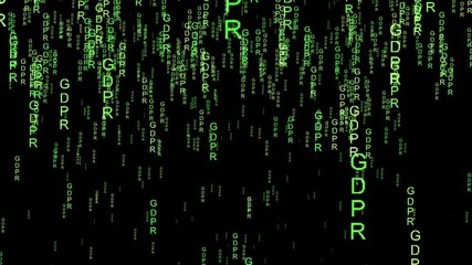 GDPR data code matrix style concept - Powered by Adobe