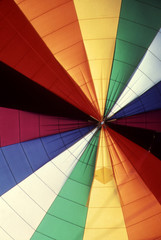 Obraz premium view of inside hotair balloon looking up
