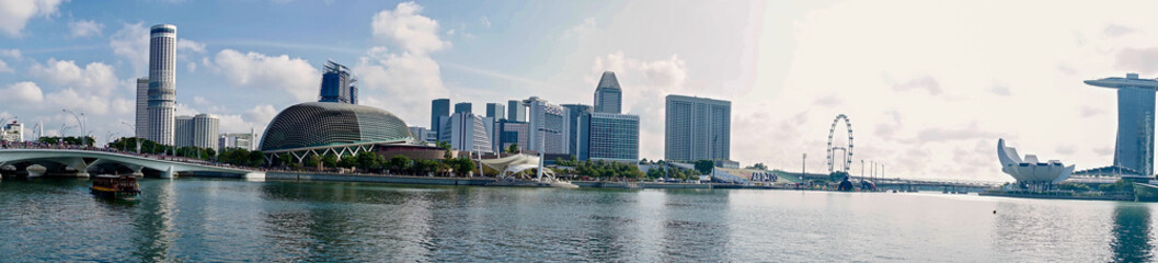Naklejka premium The city panorama view