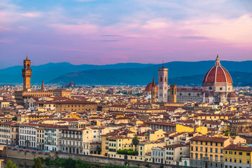 Fototapeta na wymiar Sunrise view of Florence, Italy