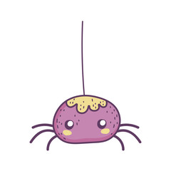 happy halloween celebration hanging cute spider