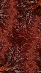 Artfully 3D rendering fractal, fanciful abstract illustration and colorful designed pattern