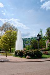Fountain at Gonneranlage Kurpark Old city of Baden Baden Germany