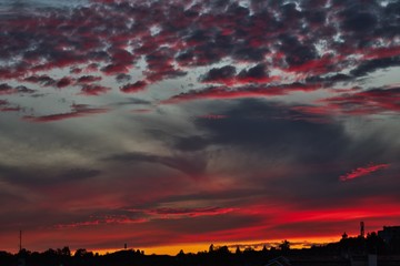 Verspielter Sonnenuntergang