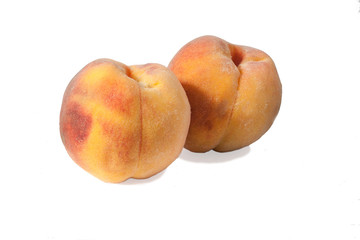 peaches isolated on white background